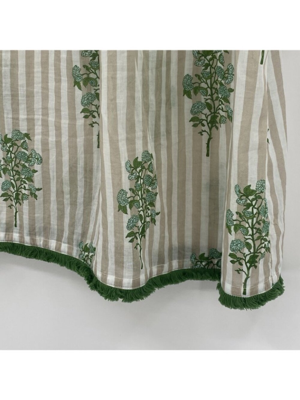 Tuckernuck Womens XS Cream Green Floral Stripes Coastal Tropical Tunic Dress - Picture 15 of 16